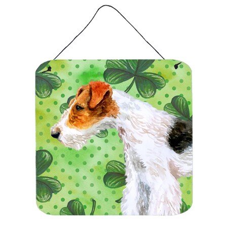 Carolines Treasures Fox Terrier St Patricks Wall or Door Hanging Prints BB9824DS66